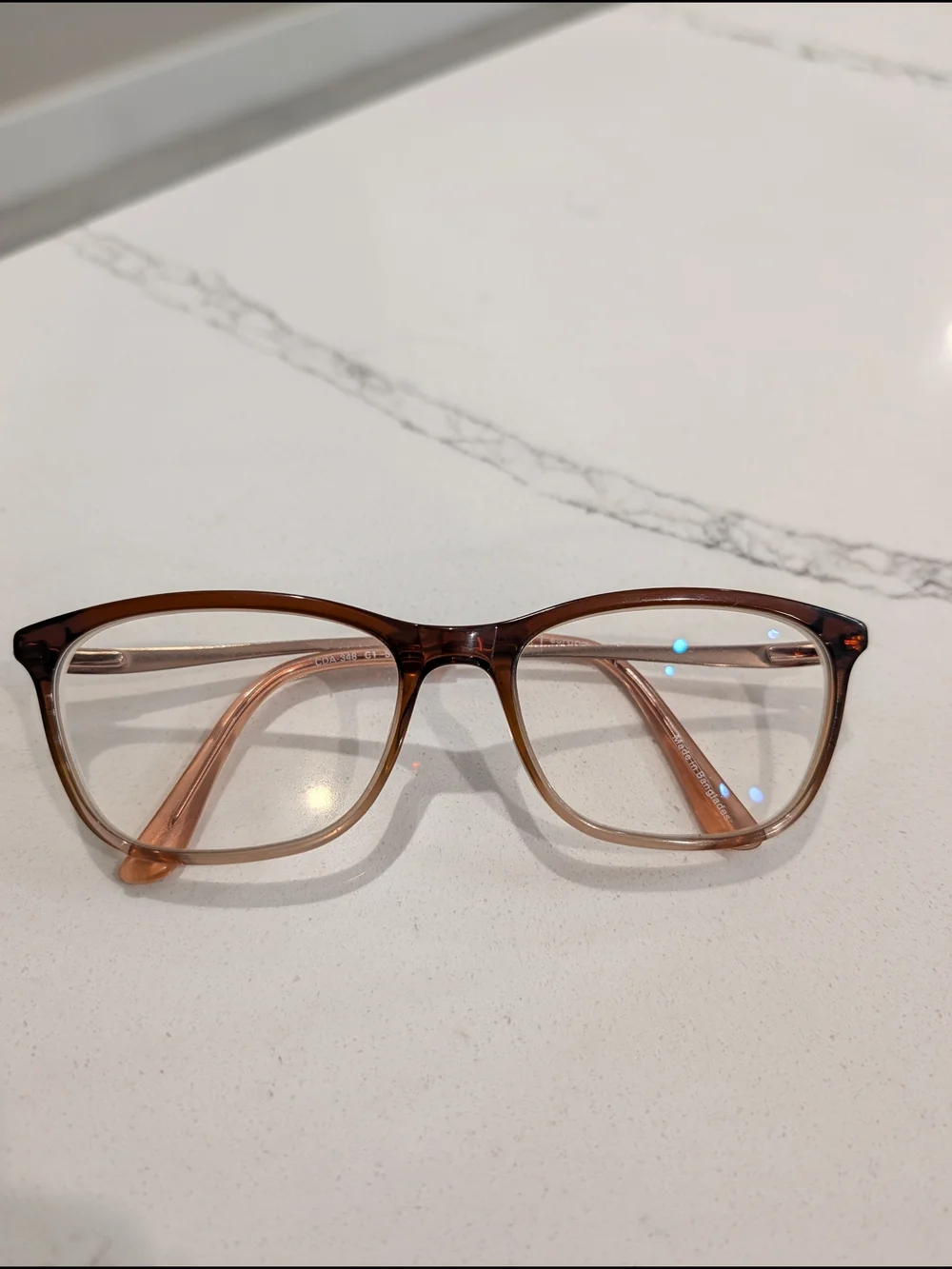 Cote D'Azur Europa CDA-348 C1 Eyeglasses 55-17-140 Rose Gold Rhinestone-Frames
